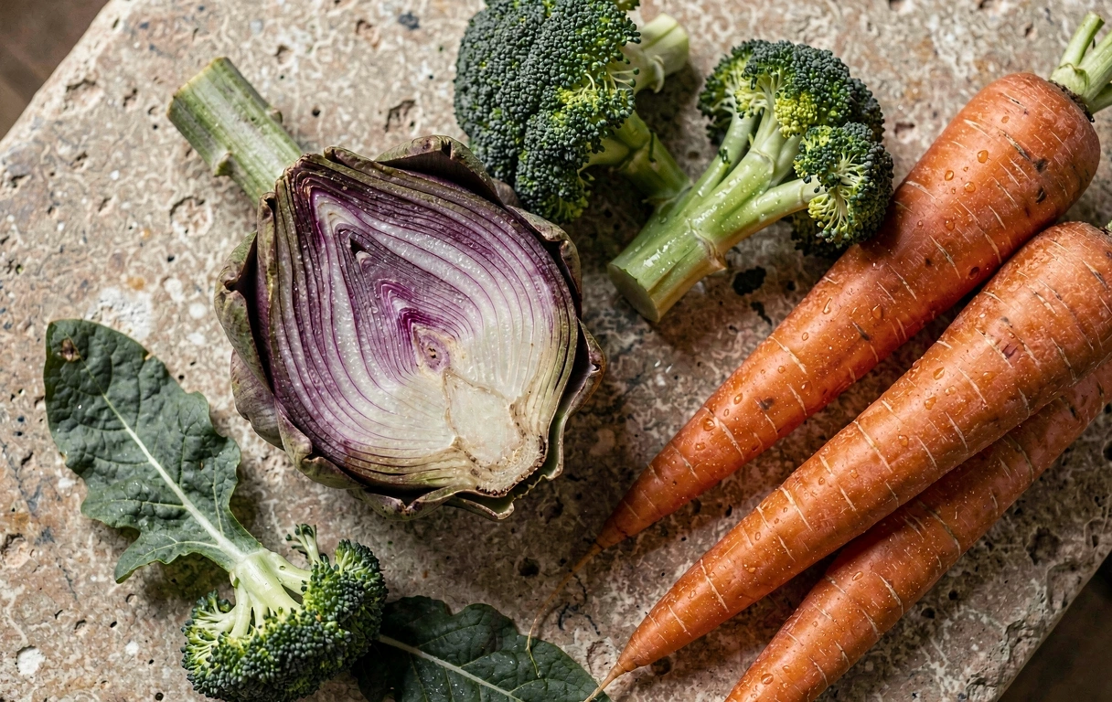 Ingredientes frescos en preparación